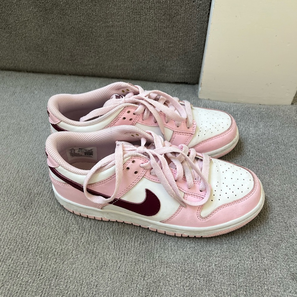 Nike Dunk Low Kids Pink and White Sneakers